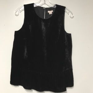 J Crew Velvet Peplum